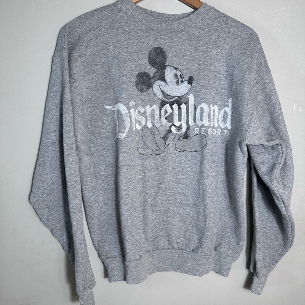 Disneyland Resort Gray Crewneck Sweater with Mickey Design